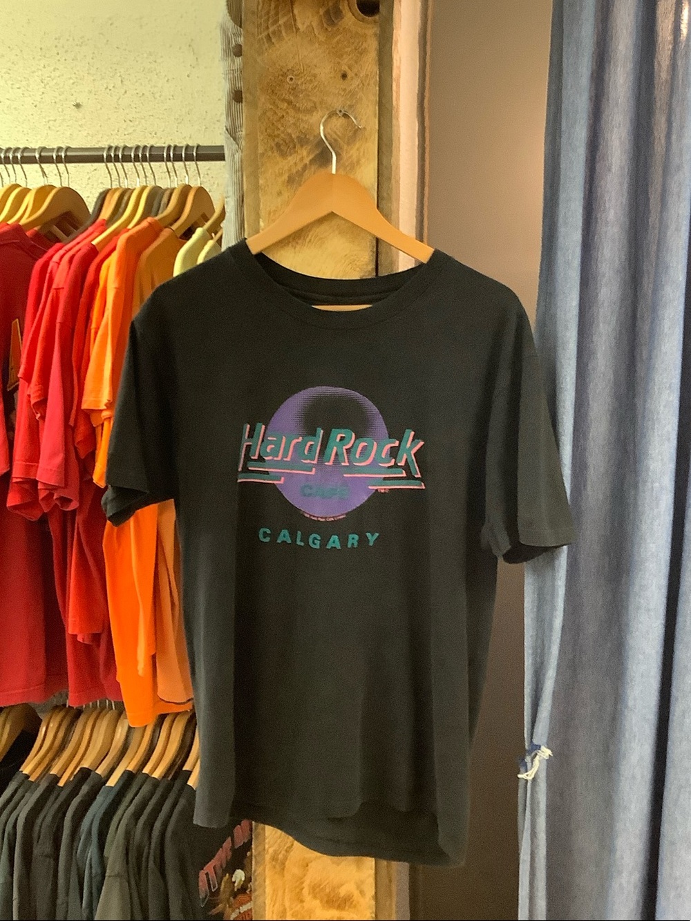 Vintage 1989 Hard Rock Cafe Calgary Black T-Shirt
